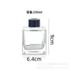 Botella de Vidrio Cuadrada Transparente para Aromaterapia con Tapa de Aluminio Electroquímico, Botella Difusora de Aroma de Ratán y Flores Secas, Pieza Decorativa para Uso en Hotel y Hogar