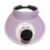 Sombrero de Sol con Ventilador de Color Sólido Estilo Coreano de Verano para Mujer con Visera Curva, Sombrero Visera de Refrigeración y Protección Solar para Deportes al Aire Libre con Carga Automática