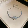 Pulseira Quadrada Irregular de Zircônia Gota d'Água, Pulseira Fresca e Delicada de Verão, Pulseira da Moda e Versátil, Nicho e de Alto Padrão