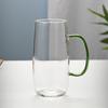 Vaso de Agua de Vidrio con Fondo Engrosado y Asa de Gran Capacidad Transparente Resistente al Calor para Hogar Taza para Té Verde Taza para Té Longjing Houkui
