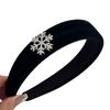 Floco de neve de inverno veludo preto elegante all-match headband outono e inverno acessórios para cabelo grampo de cabelo grampo de cabelo BB clipe textura novo