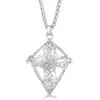 Pendente Vazado Flor Gota Mexicana Aromaterapia Corrente de Aço Titânio Diamante Difusor de Óleo Essencial Colar para Mulheres