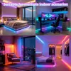 Tira de luz ambiental 5050 RGB transfronteriza, alimentada por USB, con control remoto de 20 teclas, activación por música y sonido, e iluminación de fondo colorida