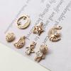 Colgante de Estrella de Cinco Puntas, Luna, Astronauta, Chapado en Cobre, Oro Real, Micro Zirconio, Joyería DIY Hecha a Mano, Aretes, Collar, Pulsera