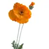Flor de papoula flockada para piso transfronteiriça flor artificial Islândia adereços grandes de casamento decoração de casa janela sala de estar ornamentos