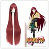 Peruca de anime Naruto vórtice Naruto Sinai peruca de cosplay feminina vinho tinto traje antigo longo reto