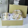 Suministro directo transfronterizo Juego de taza de café H de moda Juego de té de la tarde europeo taza de té negro café 2 tazas 2 platos caja de regalo