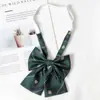 Camisa con Pajarita Borgoña para Niñas jk Accesorios de Lazo Estilo Preppy Estudiante Ropa de Marinero Ropa de Soltero Cuello Raíz de Pluma Flor