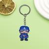 Llavero creativo de series de Marvel temu moda llavero para llaves de coche llavero para bolso PVC goma blanda decoración DIY