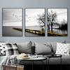 Pintura Decorativa para Sala de Estar Pintura de Parede de Fundo para Sofá Pintura de Parede Suspensa Moderna Simples Mural Estilo Nórdico Quarto Parede Tríptico