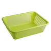 Cesta de Recolección Engrosada Cesta Drenante para Refrigerador Cesta de Plástico para Almacenamiento de Verduras Comercial Rectangular Tamaño Grande Caja de Almacenamiento de Verduras para Cocina
