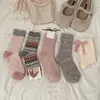 Calcetines para Niñas para Otoño e Invierno, de Media Pantorrilla, Calientes, Estilo Coreano, Dulces, Apilables, con Forma de Corazón, para Niñas, Niños Mayores, Estudiantes, Calcetines Largos, Algodón