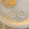Pendientes de Aro Geométricos con Cuentas de Cristal Aguja de Plata Pendientes Rombo Dopamina Lujo Ligero Moda de Gama Alta Pendientes Versátiles para Mujer
