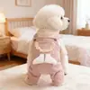 Ropa para Mascotas de Otoño e Invierno Ropa para Perro Ropa para Gato Forrado de Felpa Engrosado Cordón Correa de Tiras Ropa para Perro VIP de Cuatro Patas