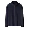 Jaqueta Masculina de Lã Fleece Espessa Outono Inverno Gola Alta Zíper Quente Casual Roupas Masculinas Fornecimento Direto da Fábrica Pode Fazer Dropshipping