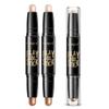Beleza de imagem haste de maquiagem de dupla ponta com luz e sombra tridimensional iluminador através do corretivo maquiagem tridimensional maquiagem nude corretivo Cosméticos Atacado