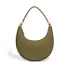Bolso de Luna Tejido de Moda Europea y Americana, Bolso Cruzado de Hombro de Gamuza Vintage, Bolso de Mano Tipo Dumpling, Bolso de Luna Hecho a Mano