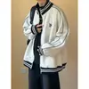 Chamarra Sudadera Estilo Americano Gris con Cuello Alto para Hombres y Mujeres, Cardigan Top con Cremallera Holgado Pesado para Otoño e Invierno