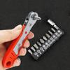 Llave de trinquete de dos vías de 36 dientes, destornillador con mango hexagonal Torx, llave de tubo