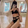 Vestido de Resort Spa Casual de Alta Gama Estilo Chanel Pure Desire Bikini Bikini Traje de Baño de Dos Piezas para Mujer