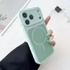 Funda para Teléfono Móvil Apple 17Promax de Silicona Líquida, Círculo Delgado de Dos Colores con Agujeros Finos, Estilo Piel, Adecuada para Iphone16