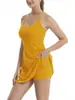 2026 Verano Europa y América Tiktok Transfronterizo Ropa de Mujer Casual Deportiva Color Sólido Espalda Tirantes Cruzados Conjunto de Camisola