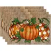 Amazon Halloween Acción de Gracias Manteles Individuales Calabaza Hoja de Arce Manteles Individuales Pavo Otoño Decoración de Mesa Manteles Individuales Resistentes al Calor