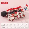 Lindos zapatos estampados para cachorros, perros pequeños, mascotas, que no se caen, otoño, finos, para interiores, fundas para patas de perro, otoño, cálidos