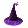 Chapéu de Bruxa Roxo Plissado Headwear Festa de Halloween Bruxa Adulto Chapéu Curvo Plissado Chapéu DIY Acessórios de Cabelo