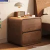 Mesita de noche madera maciza hogar dormitorio 2025 nuevo pequeño vintage estilo crema moderno minimalista armario de almacenamiento de noche