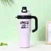 Taza Gigante con Asa, Taza Portátil para Coche, Taza de Agua de Gran Capacidad de Doble Uso, Taza Térmica con Interior de Cerámica, Taza de Alto Valor