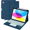 Funda para Tableta iPad 11ª Generación, Air5 Teclado Bluetooth Retroiluminado Colorido Touchpad Ranura para Pro Pen Funda Protectora