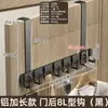 Organizador de ganchos para puerta de aluminio espacial, un artículo imprescindible para colgar ropa en el dormitorio, no requiere taladrar, ganchos para colgar ropa detrás de la puerta