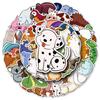 50 pegatinas originales simples de animales con bolígrafo, lindas de dibujos animados, para educación temprana, decoración impermeable, epoxi, vaso de agua, pegatinas para diario