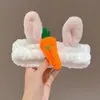 Linda diadema de felpa para lavarse la cara, diadema antideslizante de pinza de cangrejo, a prueba de humedad, diadema especial para lavarse la cara y deportes