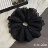 Colección Primavera 2026 Pura Primer Amor Scrunchie de Encaje Blanco Estilo Coreano Suave Diadema Grande Accesorio para el Cabello