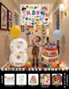 Decoración de Escena de Cumpleaños Lluvia de Globos para Cumpleaños Infantil Niño de 3 Años 2 Años Atmósfera de Ceremonia Tela Colgante para Niña Pequeña