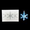 Molde de silicone para floco de neve de espelho molde tridimensional para chaveiro molde epóxi de cristal molde decorativo de joias de silicone
