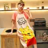 Pijamas para Mulheres, Camisolas de Verão, Roupas Fofas de Estudante Estilo Coreano, Roupas Doces de Casa com Desenho Animado, Camisolas de Verão para Meninas para Usar Fora