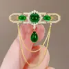 Nuevo Broche de Esmalte Chino Retro Fénix Pipa Abanico Flor Pin Accesorios Hanfu Qipao Broche de Tendencia Nacional