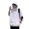 Chaleco Chaleco Chaqueta con Capucha y Cremallera de Seda de Hielo de Manga Corta Ropa de Corrida Ropa de Protección Solar Suelta Casual Ropa de Protección Solar para Hombre