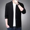 Moda Masculina Primavera y Otoño 2023 Moda Waffle Hombres Casual de Negocios Simple y Generoso Cárdigan Jóvenes