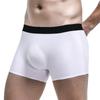 Ropa interior sin costuras para hombre, bóxer de una pieza ultradelgado, bóxer transpirable U-convexo, calzoncillos para jóvenes y mediana edad, seda de hielo, color sólido