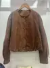 Aliexpress Wholesale Transfronterizo Otoño 2025 Nuevas Chaquetas de Moda Ajustadas de Cuero Puro para Mujer