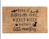 Tapete de entrada para Halloween transfronteiriço estilo fibra de coco tapete decorativo atmosfera de feriado em estoque atacado