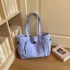 Bolsa de mano tipo tote simple estilo coreano para mujer, gran capacidad, un solo hombro, bolsa para ir al trabajo, bolsa de compras para estudiantes, bolsa de clase para estudiantes