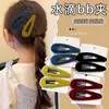 Presilha de cabelo com flocado, estilo coreano, minimalista, sem costura, para mulheres, presilha lateral, com estética sofisticada e vintage, adequada para franja, presilha de cabelo de veludo