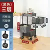 Estante Giratorio de Almacenamiento para Cocina sin Taladro, Carrito de Snacks de Múltiples Niveles para el Hogar de Pie, Estante de Almacenamiento Móvil sin Instalación