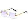 2023 Nuevas Gafas de Sol Metálicas con Forma de Serpiente Gafas de Sol Cuadradas Europeas y Americanas de Moda de Alta Gama Gafas de Sol