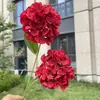 2 Hortensias Redondas de Deseo, Flores Artificiales, Decoración de Boda para el Hogar Rosas Falsas, Mayoreo